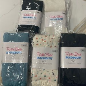 Ruffle Butts footless ruffle tights - size 6-8 brand new, 5 pairs!